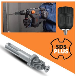 kit mandril broquero sin llave uso automático adaptador taladro SDS
