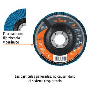 Disco flap polifan 4-12 laminado grano 40centro 78 TRUPER