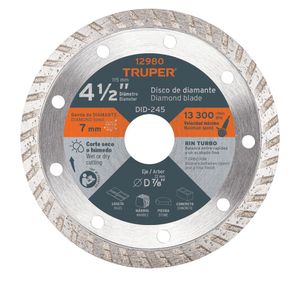 Disco de diamante de 4-12 disco para concreto porcelanato Truper