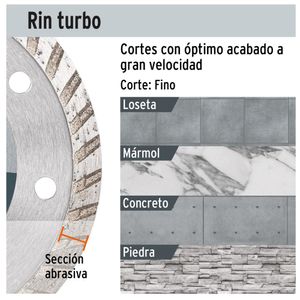 Disco de diamante de 4-12 disco para concreto porcelanato Truper
