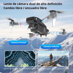Drone Plegable Transparente con Luz RGB Cámara HD con Control E88D Max