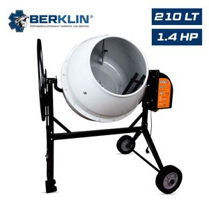 Trompo Mezcladora de Concreto Berklin de 210L de 1.4HP