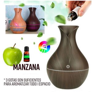 Humidificador Difusor de Aroma con Luz Led Ultrasónico Aromaterapia