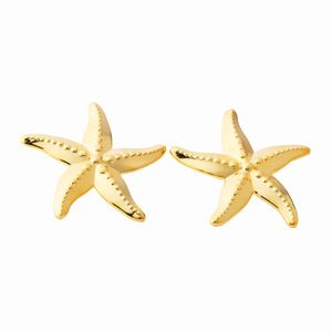 Maxi Aretes Estrella de Mar Bañado en Oro 24K