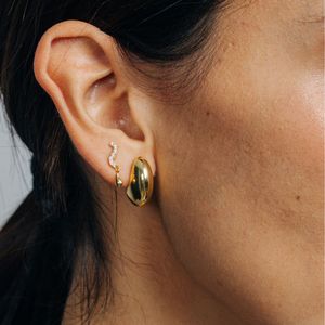Aretes Leia Bañado en Oro 24K