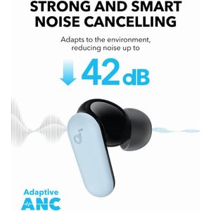 Auriculares Inalámbricos Anker Soundcore P30i Gran Sonido y Larga Batería ANC Celeste
