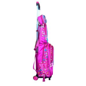 Set Mochila Luces Ruedas 3D Eva Sirena Mochila-Lonchera-Cartuchera