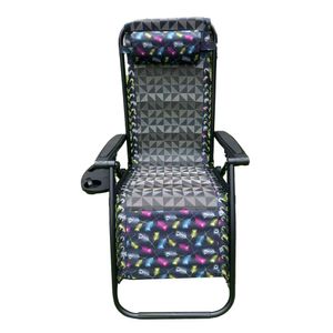 Silla Reposera Plegable Terraza Playera Reclinable Negrita