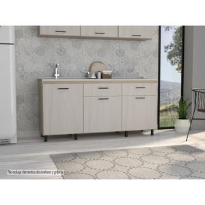 Mueble Inferior De Cocina - Rovere / Niebla