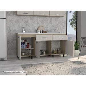 Mueble Inferior De Cocina - Rovere / Niebla