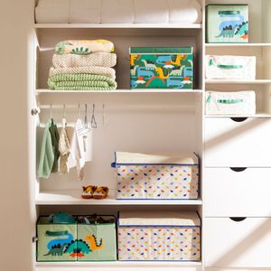 Organizador Baúl de Tela Plegable con Divisiones 30x30x60 cm