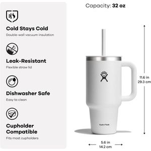 Vaso de viaje Hydro Flask, aislado, perfecto para bebidas frías en cualquier ocasión