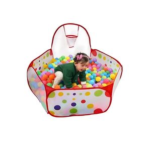 Piscina de pelotas con Aro 100 Pelotas Multicolor Rojo