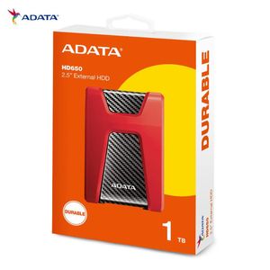 Disco Duro Externo 1TB ADATA HD650 Rojo Soporta Golpes XBOX PS5