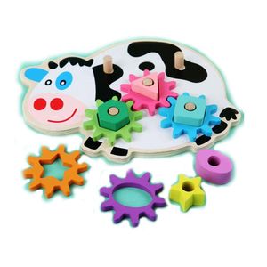 Juego Didáctico Bloque de Madera Vaquita