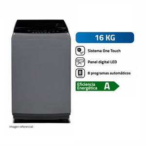Lavadora Indurama 16KG Carga Superior LRI-16DGR Gris Oscuro