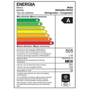 Refrigerador Mabe 436L Netos No Frost MSD480LPRPS0 Black Steel
