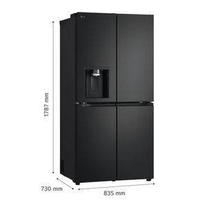 Refrigeradora LG 427L French Door GM57SPM Negro Mate