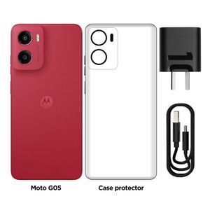 Celular Motorola G05 6.67" 4GB RAM 128GB Rojo