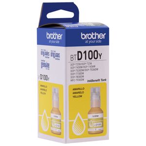 Tinta de Botella BROTHER BTD100Y Amarillo