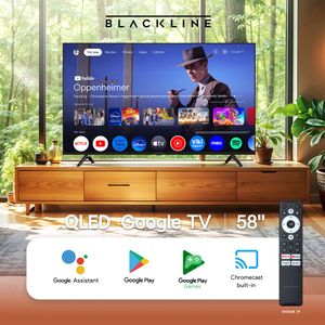 Televisor BLACKLINE QLED 58" UHD 4K Smart TV BL58-T8000QD