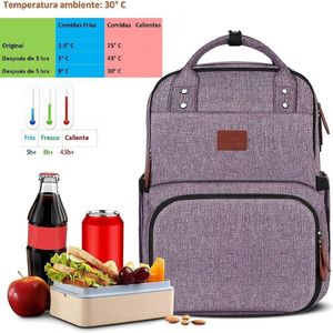Mochila Térmica MATEIN Clásico Lonchera Portalaptop 15.6  Estudios Viajes Trabajo Morado