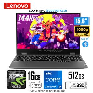 Laptop Lenovo LOQ 15IRX9 Intel Core i7-13650HX 16GB RAM 512GB SSD 156 FHD RTX4050-6GB 83DV00FKLM
