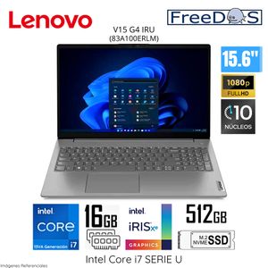 Laptop Lenovo V15 G4 IRU Intel Core i7-1355U 16GB RAM 512GB SSD 15.6" FHD - 83A100ERLM