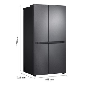 Refrigeradora LG 658L Side by Side GS66BPM Negro Mate