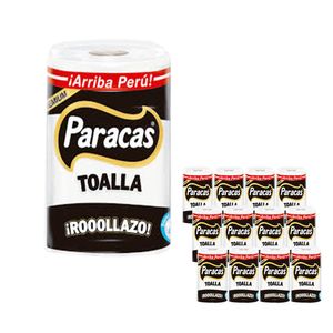 Papel Toalla PARACAS NEGRO ROOOLLAZO Pqt x 12 Rollos