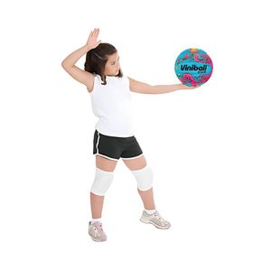 PELOTA DE VOLEY CUERO COSIDO N5 CELESTE