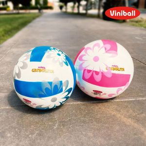 PELOTA DE VOLEY CHIBOLITA FLORES N5 CELESTE