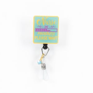 Carrete de Credencial con Clip Diseño Letrero Verde