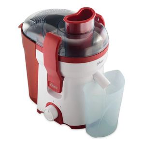 Extractor de jugos Oster 400W - FPSTJE316R en color rojo, con cuchilla de acero inoxidable