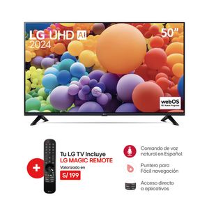 Televisor LG 50" LED Smart TV UHD 4K con ThinQ AI 50UT7300PSA + Control Magic