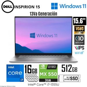 Laptop Dell Inspiron 15 3530(D13JR) Intel Corei7-1355U 16GB RAM 512GB SSD 15.6" FHD MX550-2GB WIN11