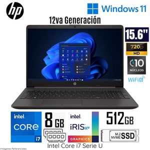 Laptop HP 250 G9 Intel Core i7-1255U 8GB RAM 512GB SSD 15.6" HD (7C6J6LA#ABM)