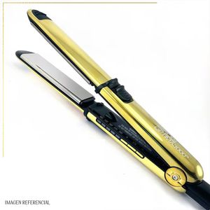 Plancha Alisadora Babyliss Pro Nano Titanium Optima 3000 1 1/4" Dorado.