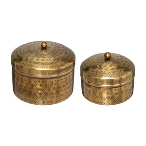 Set x 2 Cofres Metal Dorado Atmosphera