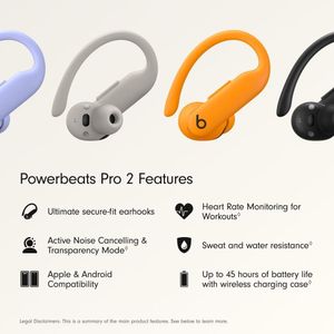 Auriculares Beats PowerBeats Pro 2 Cancelación Ruido Naranja