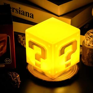 Lampara LED Mario Bross Cubo Recargable USB con Sonidos