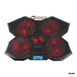 Cooler CYBERCOOL Para Laptop Con 5 Ventiladores HA-K3