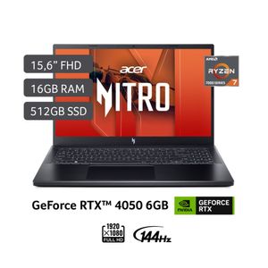 Laptop Acer ANV15-41-R1GK AMD Ryzen™ 7 7735HS 16GB RAM 512GB 15.6" Obsidian black