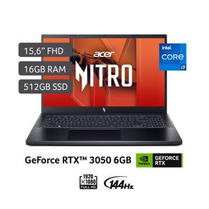 Laptop Acer ANV15-51-71H8 Intel® Core™ i7-13620H 16GB RAM 512GB 15.6" Obsidian black