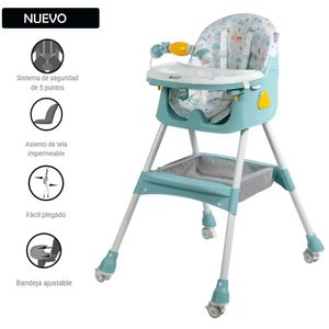 Nueva Silla de Comer Ebaby con Mecedora DALI Verde
