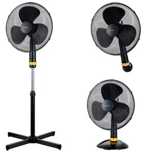 Ventilador 3 en 1 Imaco 16" Pedestal Mesa Pared  FSM1650 Negro