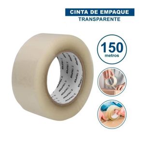 Cinta de embalaje transparente 150m truper