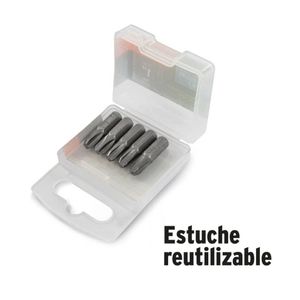 Puntas para taladro atornillador phillips ph2, 1" 5 piezas, truper