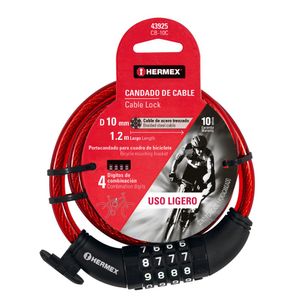 Candado cadena de bicicleta con clave de combinación 10 mm