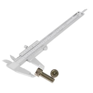 Calibrador vernier analógico 6 acero inox std y mm Truper
